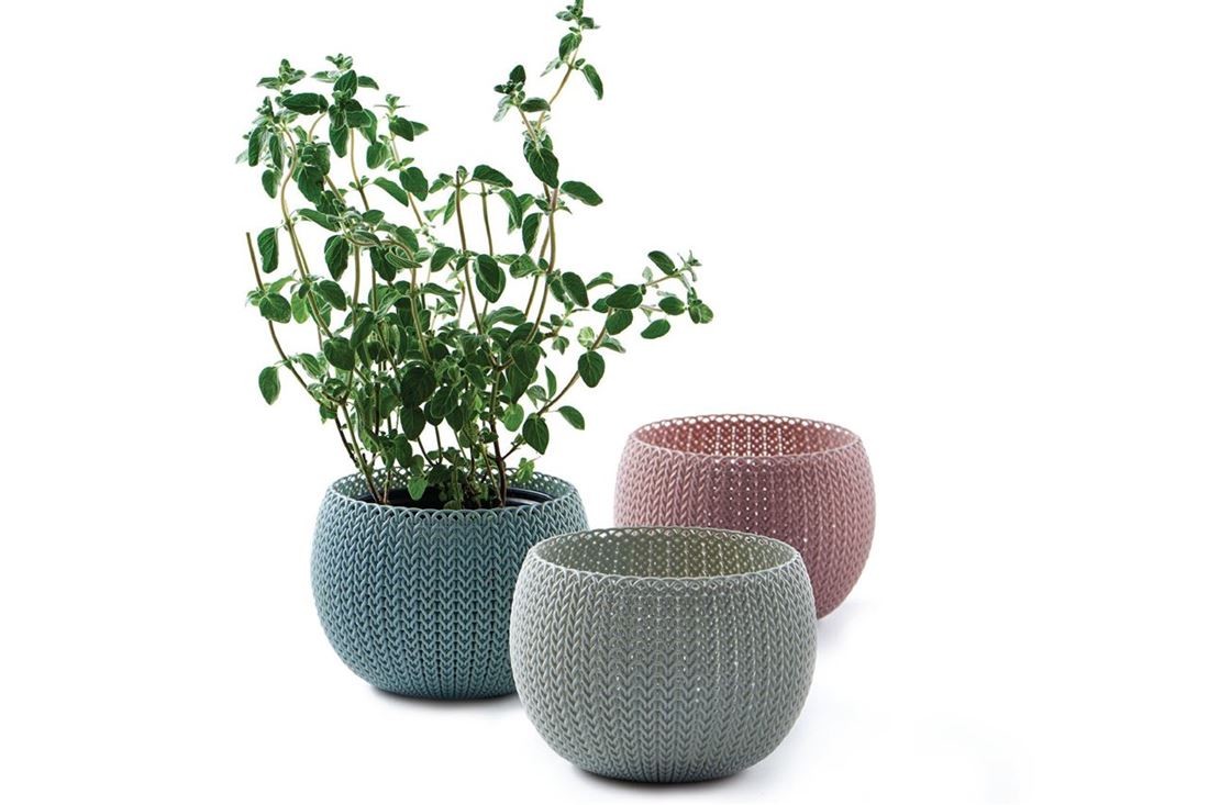 סט שלוש עציצי תבלינים קוזי - קו סרוגים