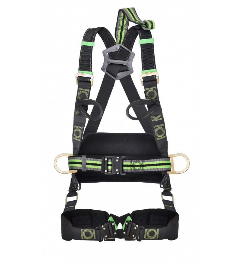 רתמת גוף מלאה 4 נק' עם חגורת מותן מסתובבת WORKER 395K