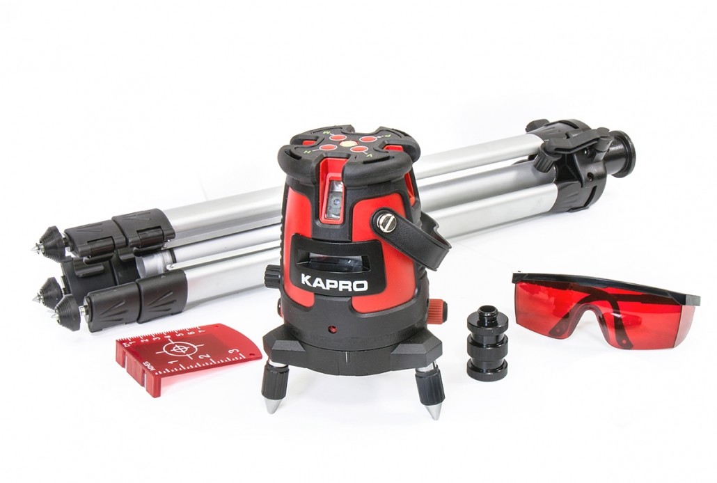 פלס לייזר מקצועי 5 קווים ונקודת אנך אדום S875 פרולייזר – 5 קווים