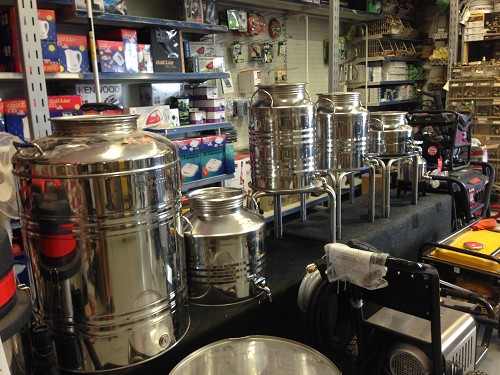 מיכל נירוסטה לשמן זית 20 ליטר