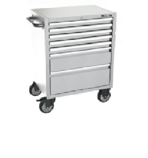 עגלת עבודה 7 מגירות נירוסטה 650 מ