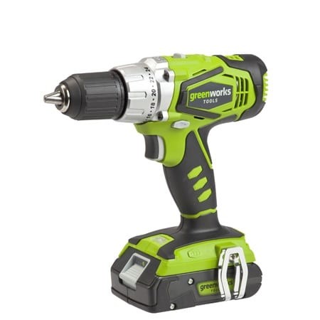 מקדחה/מברגה 24V נטענת  גוף בלבד GreenWorks