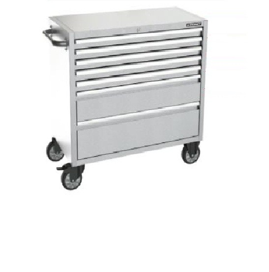 עגלת עבודה 7 מגירות נירוסטה 900 מ