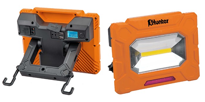 בוסטר הנעה / סוללה ניידת כולל פרוזקטור LED נטען Hunter 20W‎