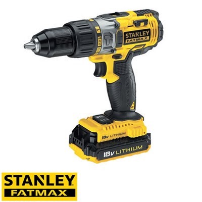 מברגה/ מקדחה רוטטת 18V סוללות 2AH דגם FMC625D2 מבית STANLEY FATMAX