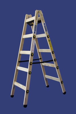 סולם עץ כפול סולמות חגית 2X10 תו תקן