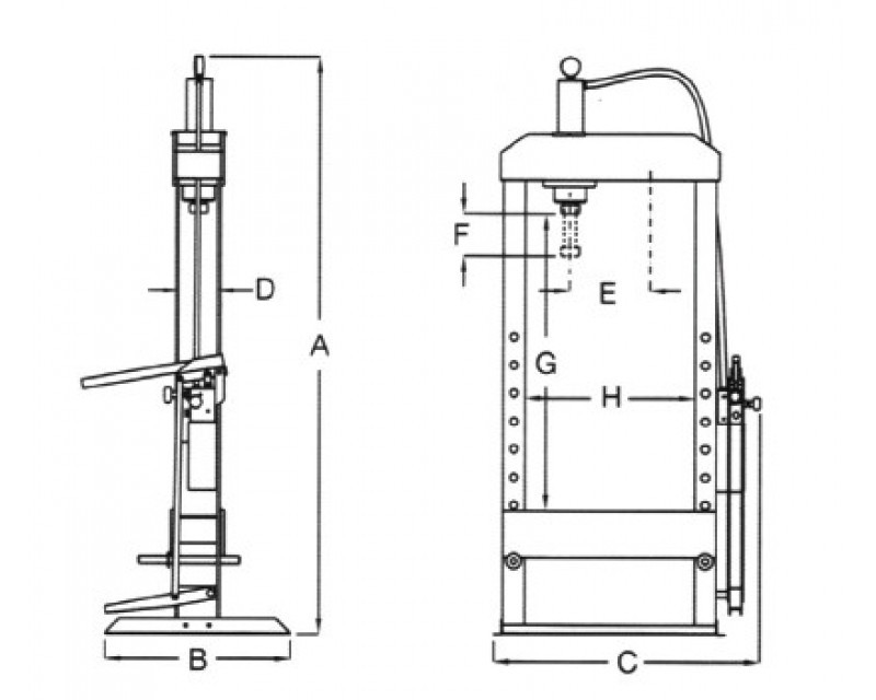 מכבש 15 טון נמוך בוכנה זזה MAZZOLA M15B