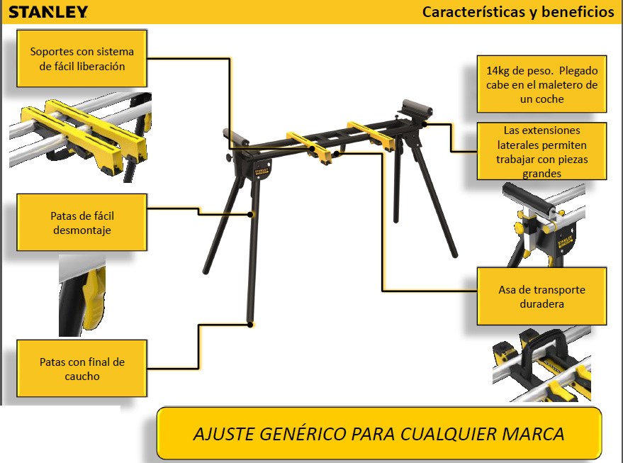 סטנד נייח למסור גורנג ופנדל STANLEY