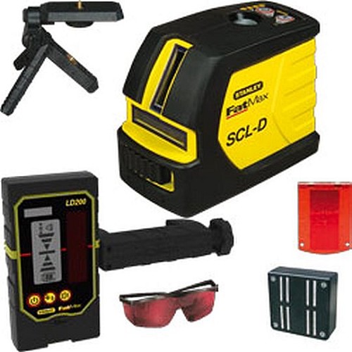 ערכת פלס לייזר צלב 2 אנכים וגלאי - STANLEY SCL-D