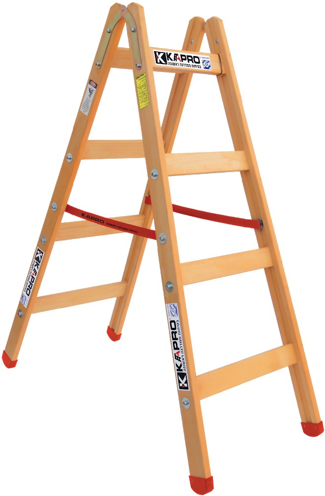סולם עץ תקני 6 שלבים KAPRO קפרו 