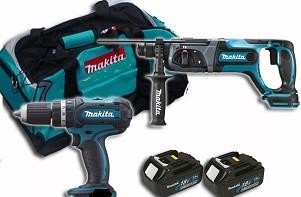 סט פטישון+מברגה + 2 סוללות Makita DK1885X1