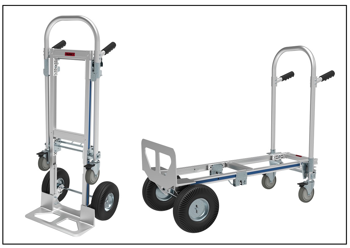 עגלת יד מתקפלת דו מצבים עד 250 ק