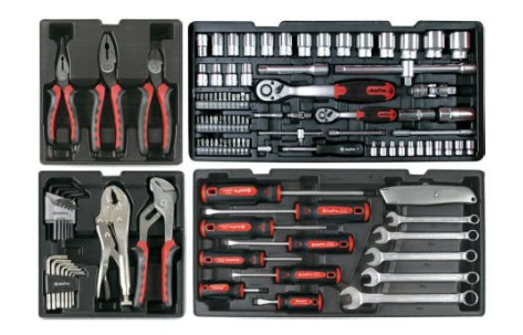 סט 117 חלקים בארגז מתכת AMPRO