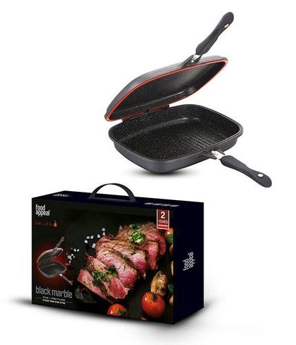 מחבת גריל כפולה ומתפרקת 32 ס"מ אינדוקציה Food Appeal