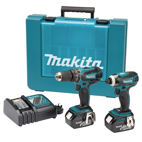 סט מברגה/מקדחה+אמפקט DK1863 18V MAKITA