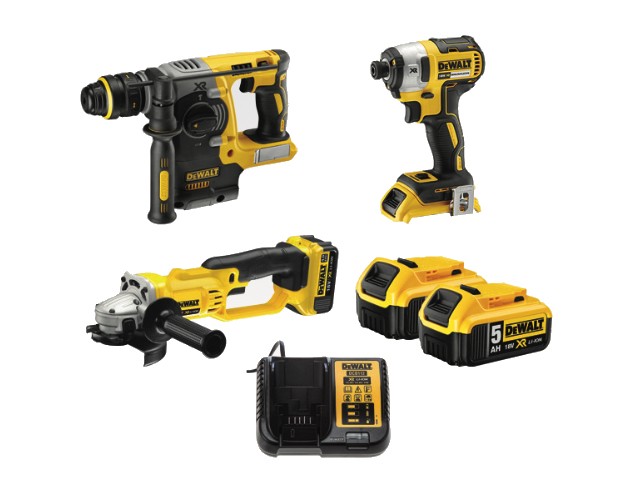 סט 3 כלים 18V נטענים DEWALT DCK354P2 5A