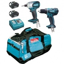 סט מברגה/מקדחה+אמפקט DK1853X1 18V MAKITA