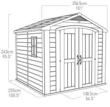 מחסן גינה פקטור 8*8 Factor