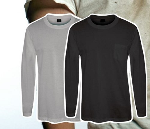 חולצת שרוול ארוך+ כיס SIGNET T-Shirt