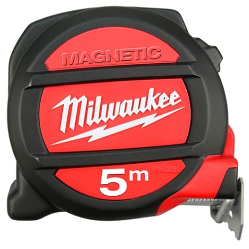 מטר 5 מ מגנטי דו צדדי עמיד ומקצועי במיוחד MILWAUKEE